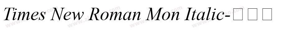 Times New Roman Mon Italic字体转换